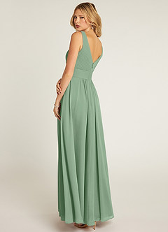 Azazie Pierrette Bridesmaid Dresses Matcha A-Line Pleated Chiffon Dress image4