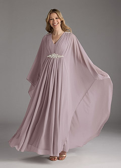 Azazie Drew Mother of the Bride Dresses Dusk A-Line Pleated Chiffon Dress image6