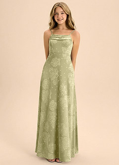 front Azazie Anselie Junior Formal Dress