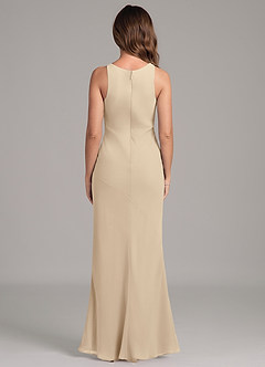 Azazie Allettie Bridesmaid Dresses Champagne Mermaid Chiffon Dress image2