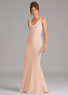Azazie Rylina Bridesmaid Dresses English Rose Mermaid Pleated Chiffon Dress image5
