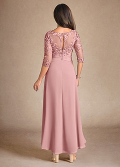 Azazie Marietta vestidos de madre de la novia Vestido Rosa Polvorienta de Encaje de Corte en A image3