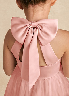 Azazie Bev Flower Girl Dresses Rosette A-Line Convertible Tulle Dress image5