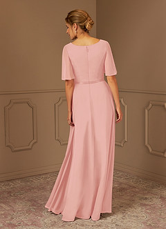 Azazie Tricia Mother of the Bride Dresses Rosette A-Line V-Neck Pleated Chiffon Dress image5