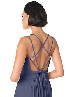 Azazie Farren Final Sale Stormy A-Line Pleated Chiffon Convertible Dress image7