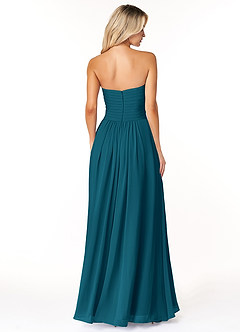 Azazie Yazmin Brautjungfernkleider Wandelbar A-Linie Herzausschnitt Chiffon Kleid Tintenblau image2