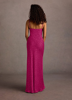Ravyn Fuchsia Plunging Maxi Dress image3