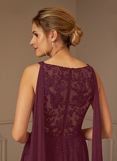 Azazie Joules Mother of the Bride Dresses Cabernet A-Line Sequins Chiffon Dress image8