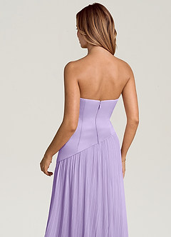 Azazie Tierney Bridesmaid Dresses Lilac A-Line Strapless Chiffon Convertible Dress image5