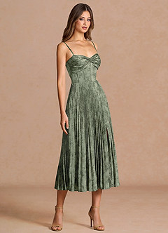 Vesper Sage Blue Midi Dress image5