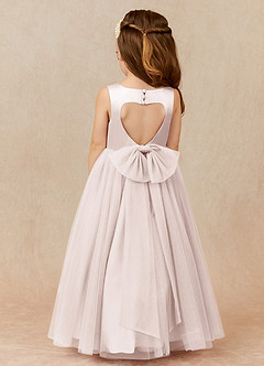 Azazie Muni Flower Girl Dresses Rose Petal A-Line Bow Tulle Dress image1