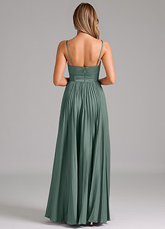 Azazie Akiko Bridesmaid Dresses Sea Moss A-Line Sweetheart Neckline Stretch Satin Dress image2