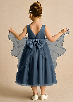 Azazie Pear Flower Girl Dresses Neptune Ball-Gown Bow Tulle Dress image3