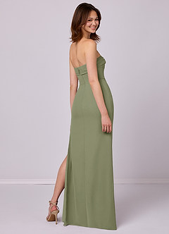 Barbie ♥ Azazie Bridesmaid Dresses Pistachio Sheath Strapless Chiffon Convertible Dress image6