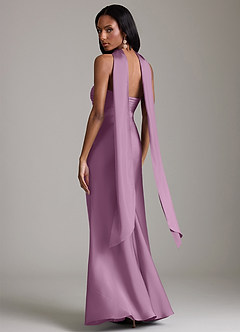 Azazie Saylor Brudtärnklänningar Klä av Sjöjungfru i Stretch Satin Axelbandslös Blåregn image8