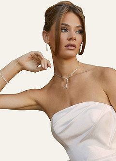 front Ensemble de bijoux en strass tombant