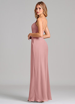 Azazie Tianna Vente finale Robe Fourreau en Mousseline de soie Black image5
