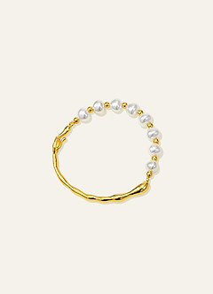 front Bracciale organico in oro e perle