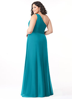 Azazie Dallas Bridesmaid Dresses Jade A-Line One Shoulder Chiffon Dress image7