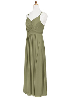 Azazie Luxy Junior Pistachio Pleated Mesh Dress image8