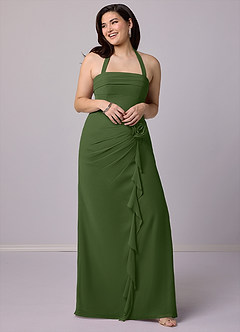 Barbie ♥ Azazie Bridesmaid Dresses Olive Sheath Strapless Chiffon Convertible Dress image11