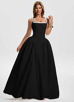 Kaelin Black A-Line Maxi Dress image3