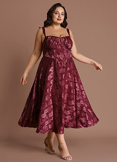 Sylvie Wine Midi Dress image7
