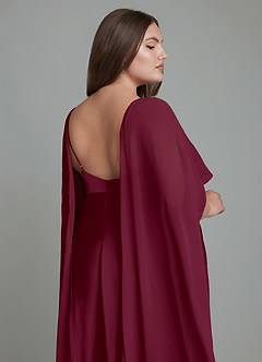 Azazie Stefania Bridesmaid Dresses Mulberry A-Line Stretch Satin Dress image15
