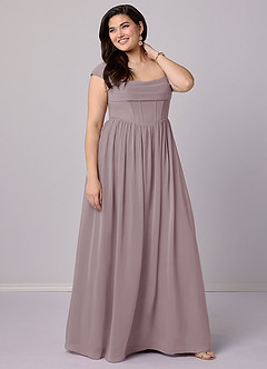 Barbie ♥ Azazie Bridesmaid Dresses Dusk A-Line Corset Chiffon Dress image11
