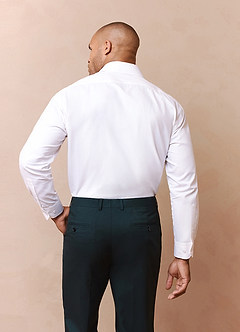 front Jermyn White 100% Cotton Non-Iron Dress Shirt