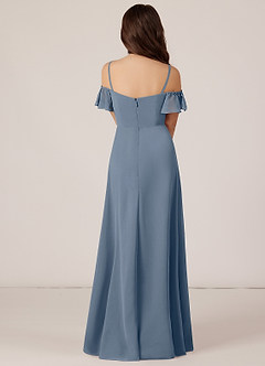 Azazie Juna Junior Twilight A-Line Off the Shoulder Chiffon Dress image2