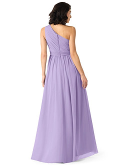 Azazie Mathilda Bridesmaid Dresses Lilac A-Line One Shoulder Chiffon Dress image2