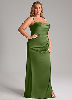 Azazie Leonis Bridesmaid Dresses Juniper Mermaid Pleated Stretch Satin Convertible Dress image13