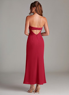 Azazie Leonis Bridesmaid Dresses Scarlet Mermaid Strapless Chiffon Convertible Dress image5