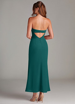 Azazie Leonis Bridesmaid Dresses Peacock Mermaid Strapless Chiffon Convertible Dress image5