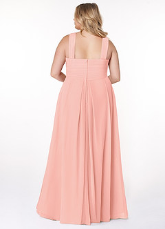 Azazie Kaleigh Robes de demoiselle d'honneur Robe Trapèze en Mousseline de soie Plissée Rosette image8