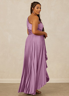 Christian Siriano Bridal for Azazie 1008 Bridesmaid Dresses Wisteria A-Line One Shoulder Stretch Satin Dress image13