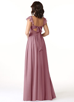 Azazie Lissa Bridesmaid Dresses Vintage Mauve A-Line Lace Chiffon Dress image5
