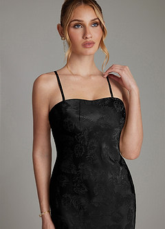 Azazie Viv Bridesmaid Dresses Midnight Jacquard Sheath Strapless Jacquard Dress image5