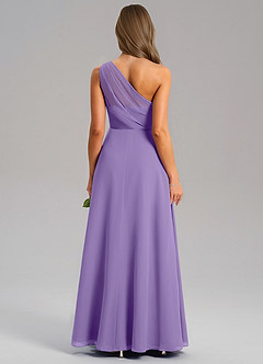 Azazie Phaedra Bridesmaid Dresses Tahiti A-Line One Shoulder Chiffon Dress image2