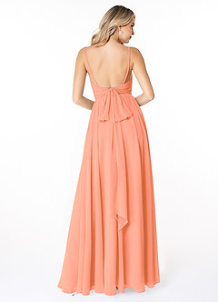 Azazie Gracie Bridesmaid Dresses Sunset A-Line Pleated Chiffon Dress image3