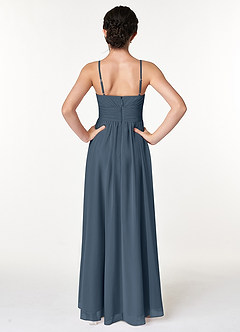 Azazie Catalina Junior Neptune A-Line Ruched Chiffon Dress image2