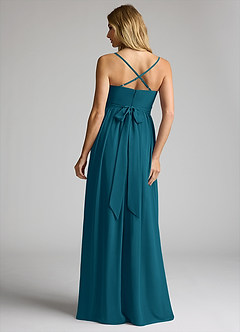 Azazie Llana Maternity Bridesmaid Dresses A-Line Chiffon Floor-Length Dress image2