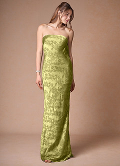 Ondine Moss Navy Strapless Dress image3