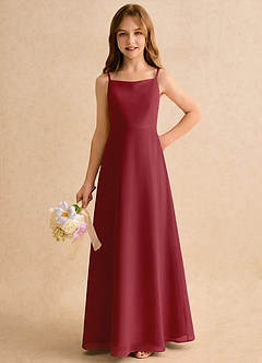 Azazie Jaella Girls Formal Flower Girl Klänningar Klänning A-linje i Chiffong Plisserad image5