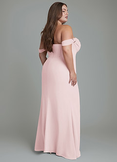 Azazie Johana Abiti da Damigella Abito Convertibile Sirena in Chiffon Spalle Scoperte Rosa Rossore image9