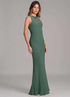 Azazie Allettie Bridesmaid Dresses Sea Moss Mermaid Chiffon Dress image5