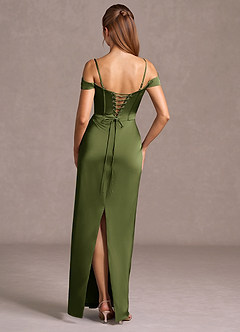 Maxi jurk Lorelei Olijf image2