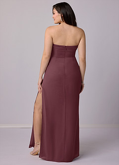 Barbie ♥ Azazie Bridesmaid Dresses Sangria Sheath Strapless Chiffon Convertible Dress image9