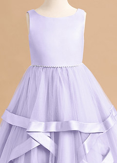 Azazie Posy Flower Girl Dresses Lilac A-Line Beaded Tulle Dress image5